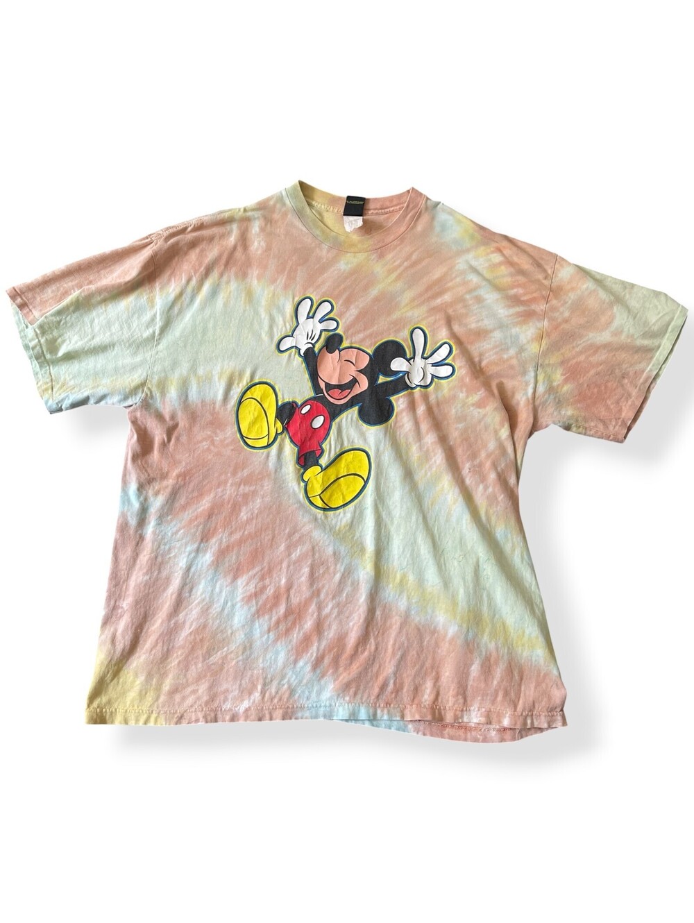 Vintage 90s Mickey Unlimited T-Shirt Men 2XL Multicolor Tie Dye Cartoon Disney